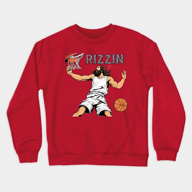 He is rizzin Crewneck Sweatshirt by Dylante